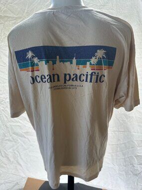 Ocean Pacific OP Los Angeles Men's Light Brown Shirt Size XL Cotton